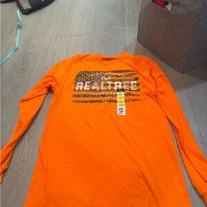 Realtree Men's Bright Orange Long Sleeve Tee